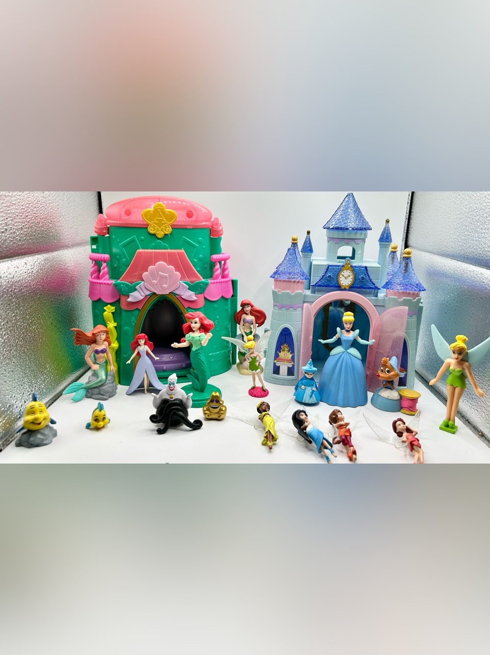 Disney lot . Little mermaid, Cinderella and others. figurines and play sets